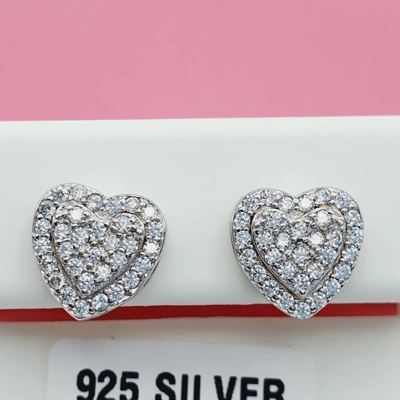 "925 Sterling Silver Cubic Zirconia Earrings, U19254595 - Picture 9 of 11